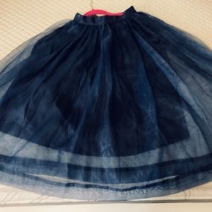 Fairytale-esque navy chiffon full skirt